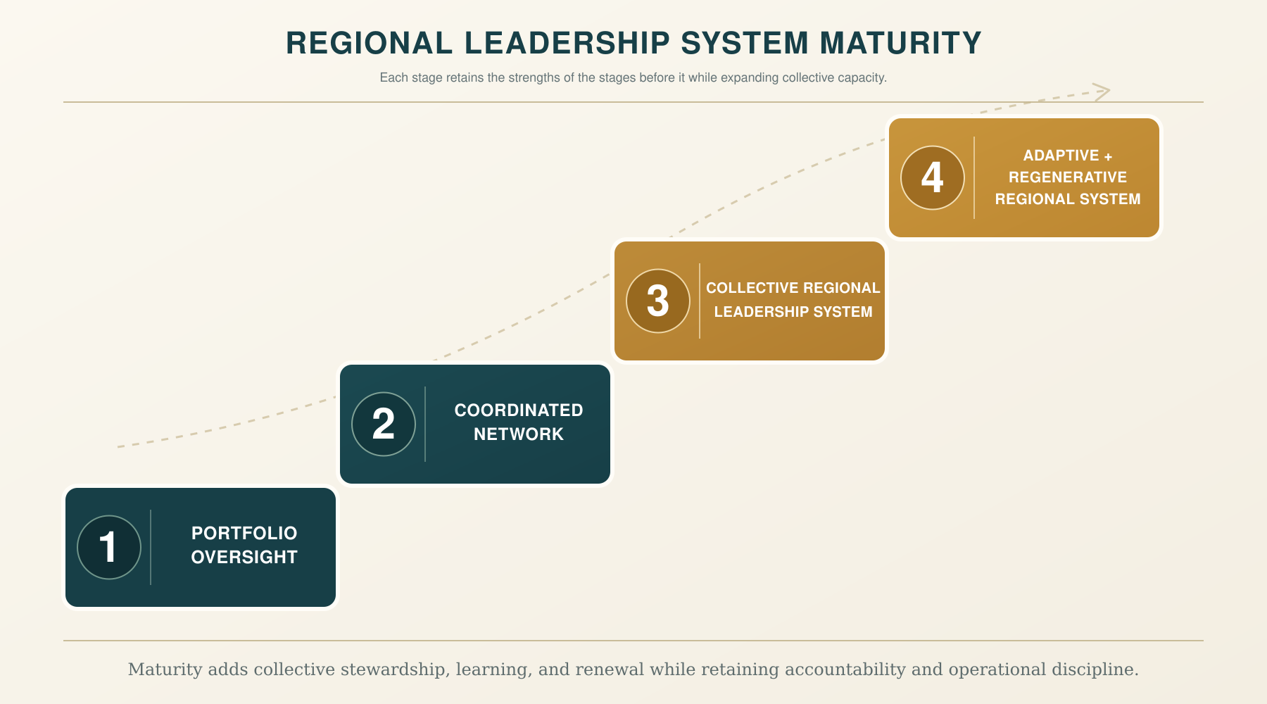 Four-level regional leadership system maturity model